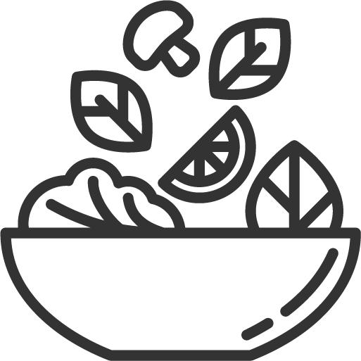 Illustration of a bowl of nutritious food